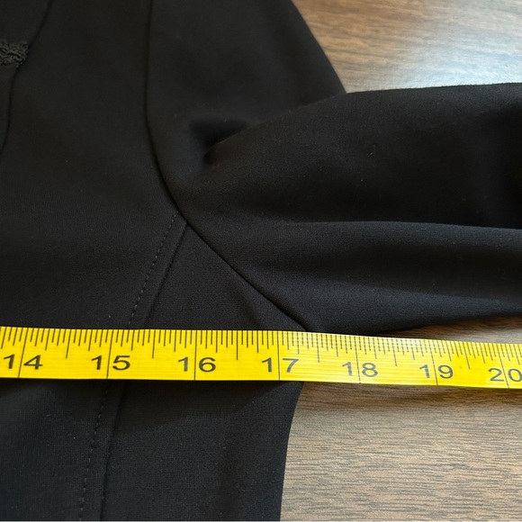 Joseph Ribkoff Black Ruffle Military-Style Blazer - Picture 6 of 8